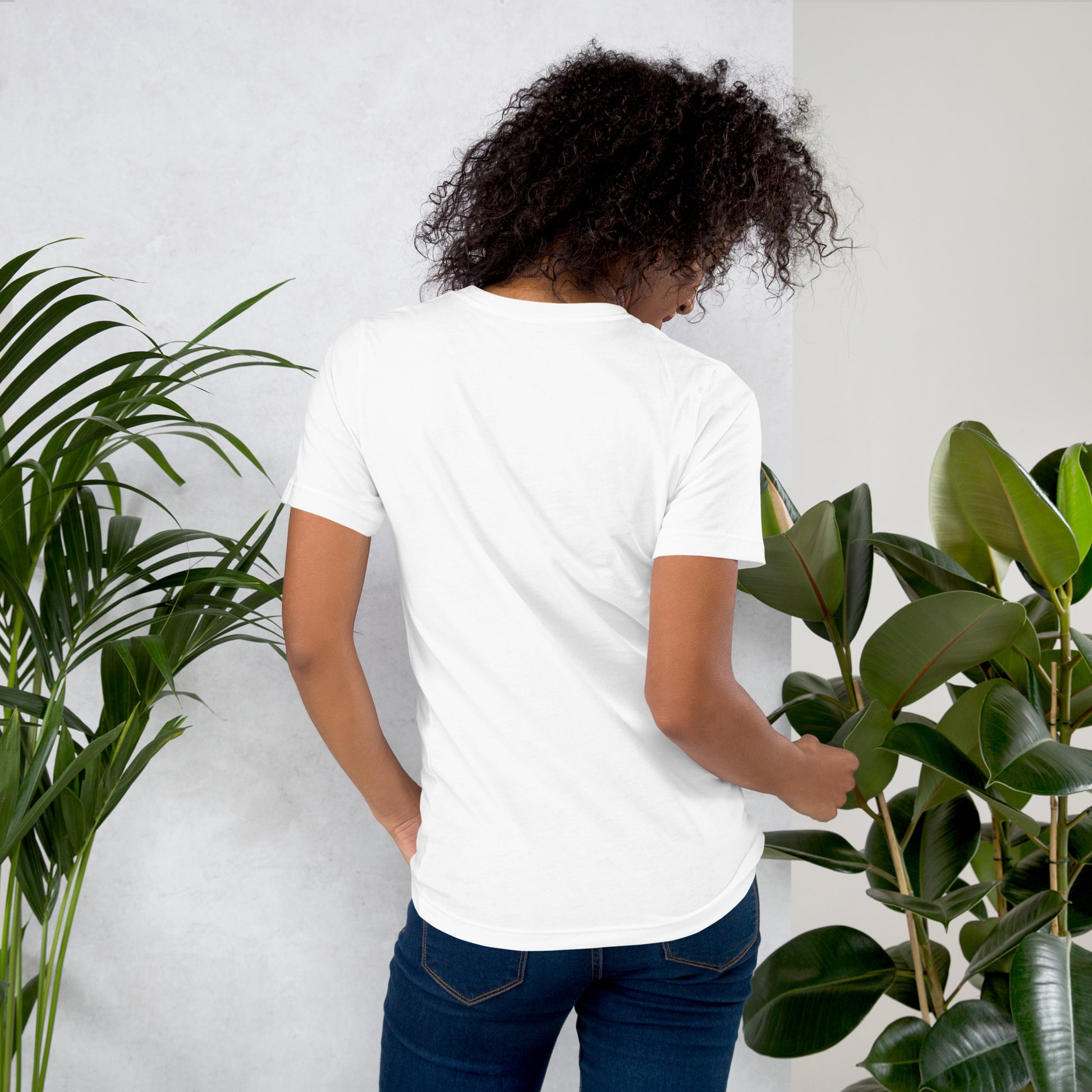 White T-shirt with "Best Mom Ever" text and butterfly illustration