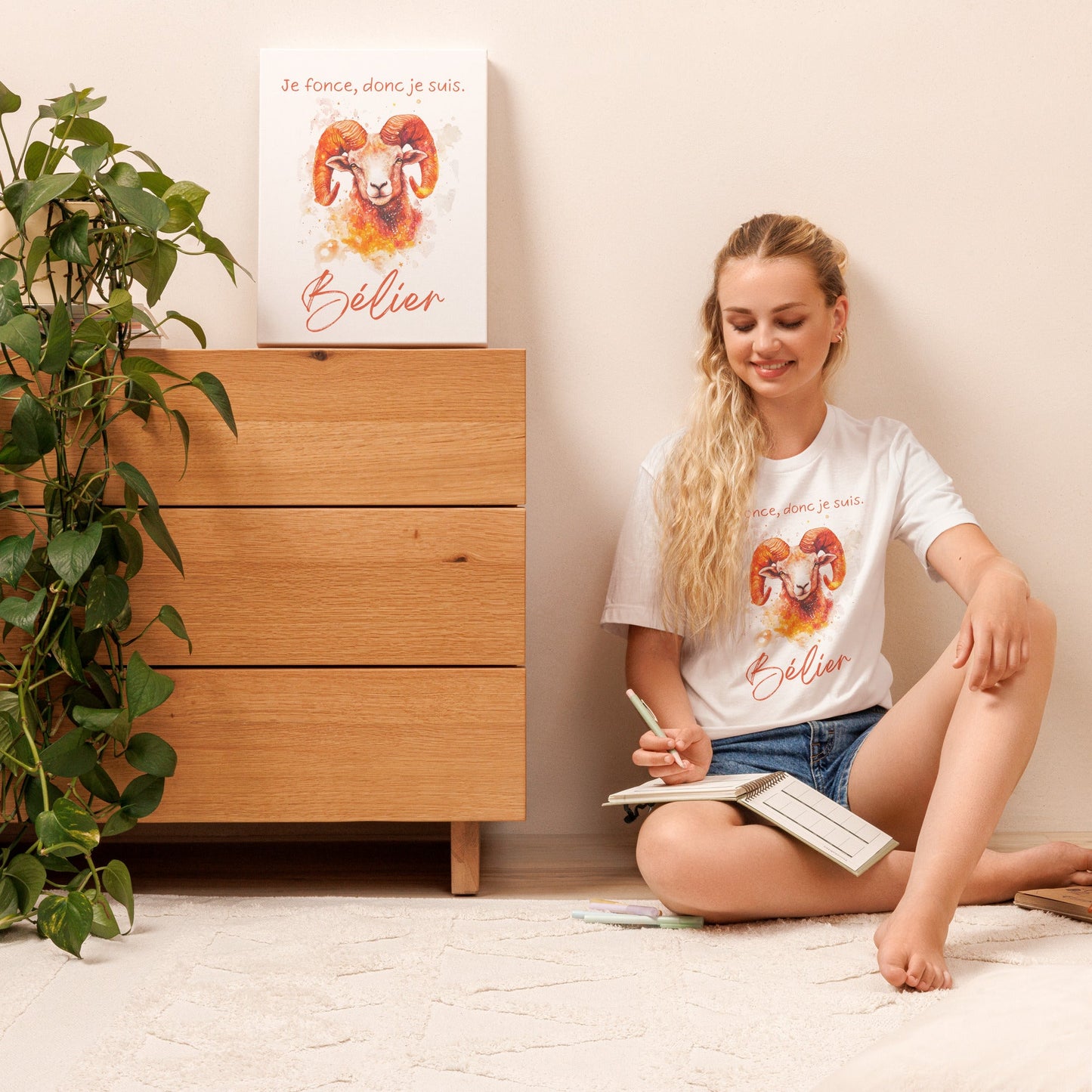 T-shirt Unisexe Bélier – Pour les Audacieux et Passionnés
