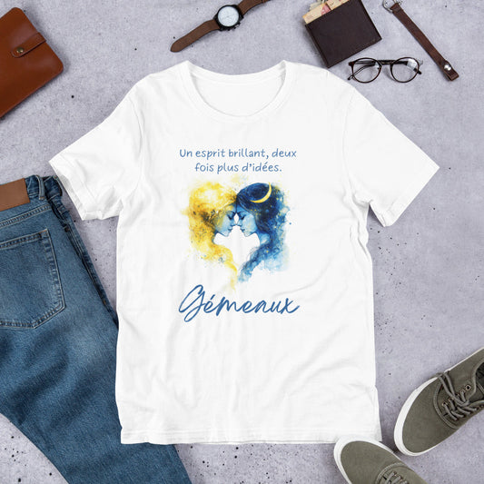 T-shirt Unisexe Gémeaux – Esprit Brillant et Énergie