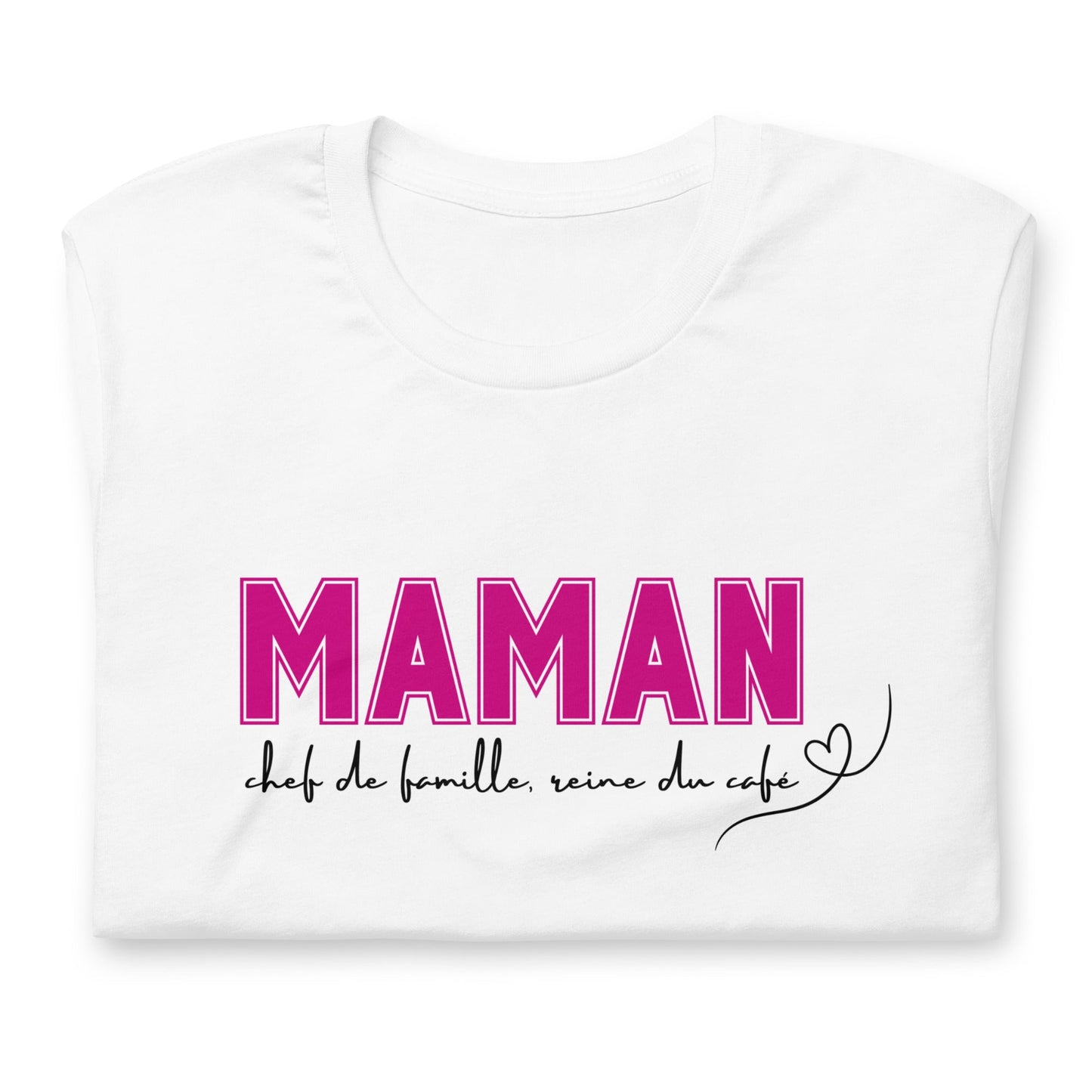 T-shirt Maman, chef de famille, reine du café