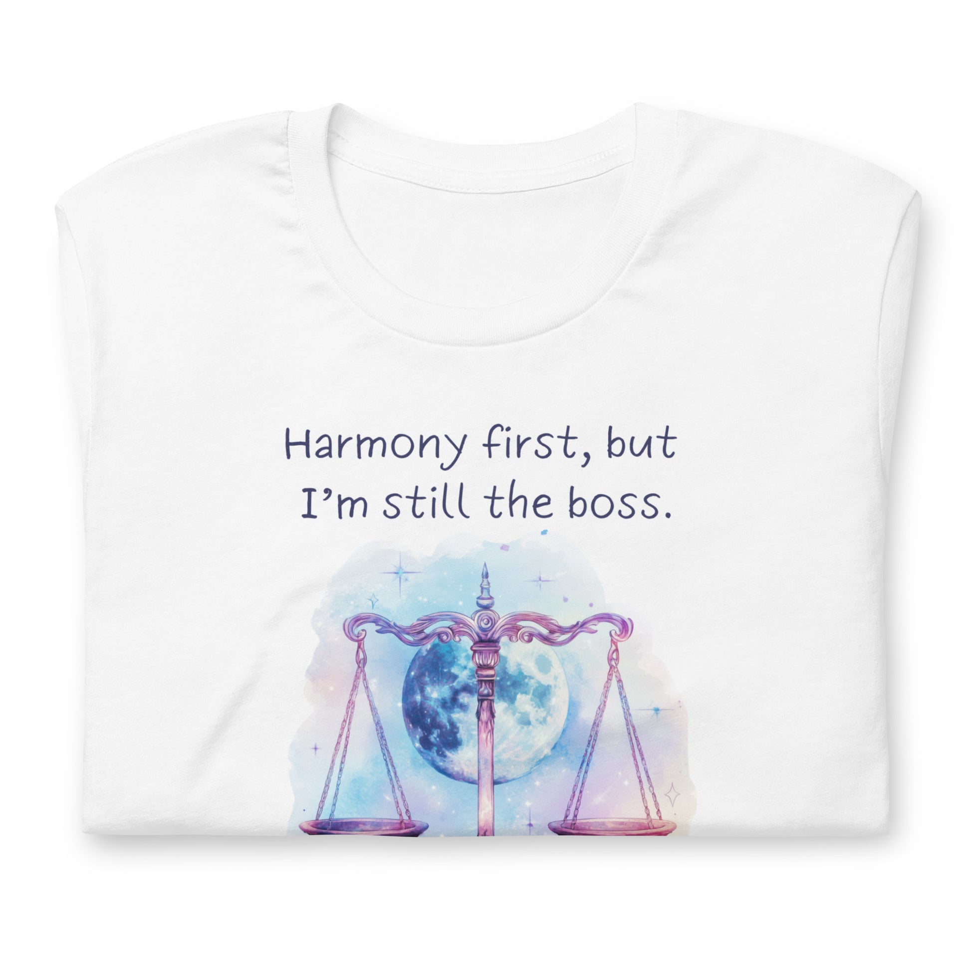 Unisex Libra Zodiac Sign T-Shirt ♎ – Astrology-inspired design, perfect for Libra-born individuals and zodiac lovers.