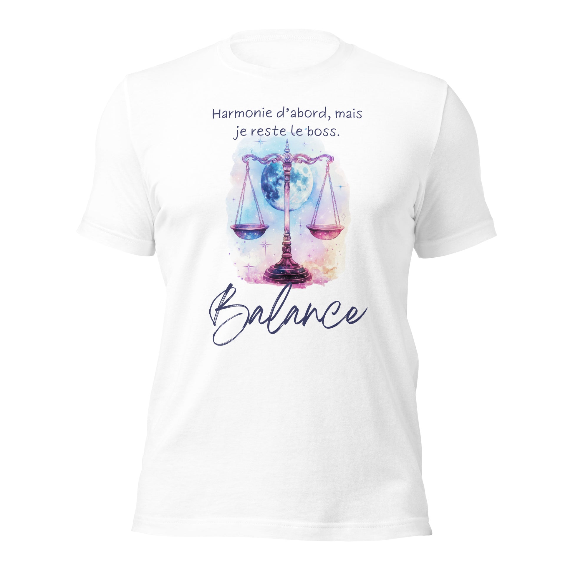 T-shirt unisexe signe astrologique Balance ♎ – Design inspiré de l’astrologie, idéal pour les natifs de la Balance et les passionnés de zodiaque.