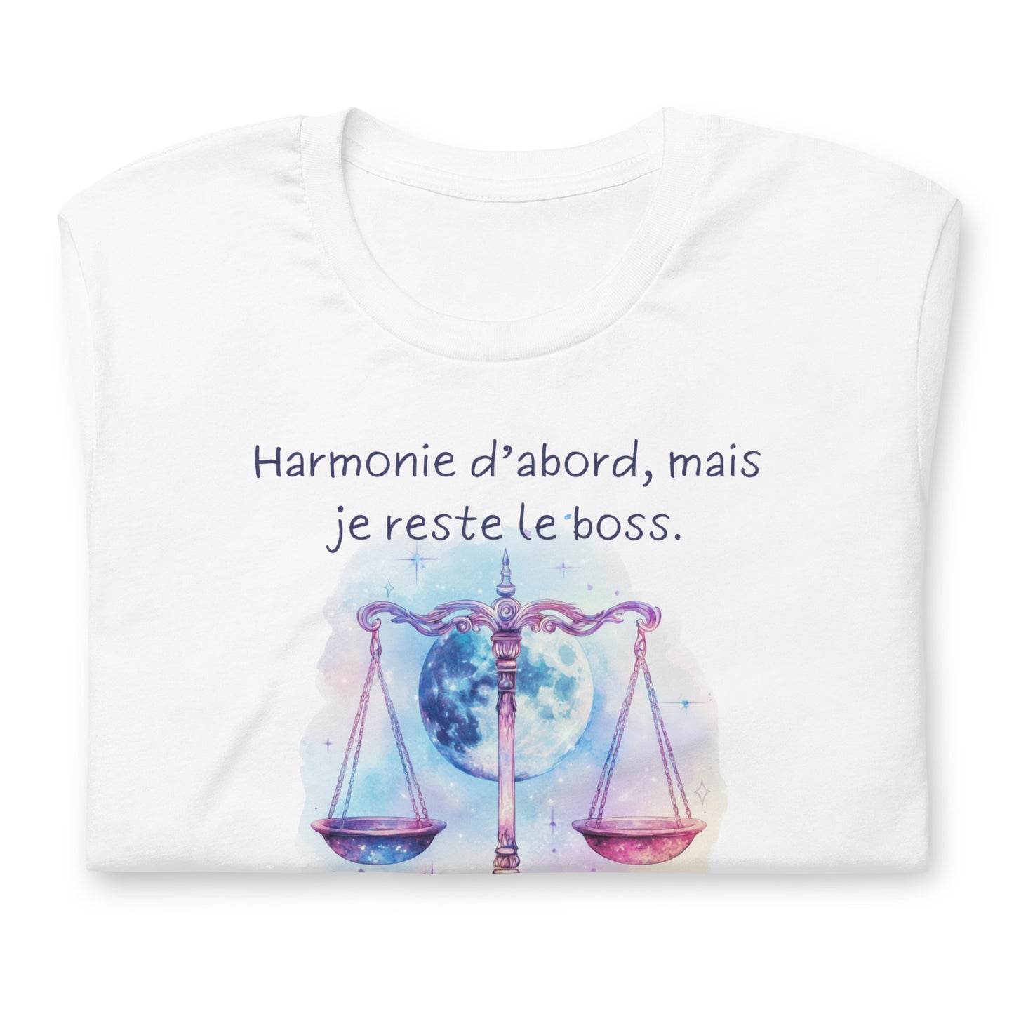 T-shirt unisexe signe astrologique Balance ♎ – Design inspiré de l’astrologie, idéal pour les natifs de la Balance et les passionnés de zodiaque.