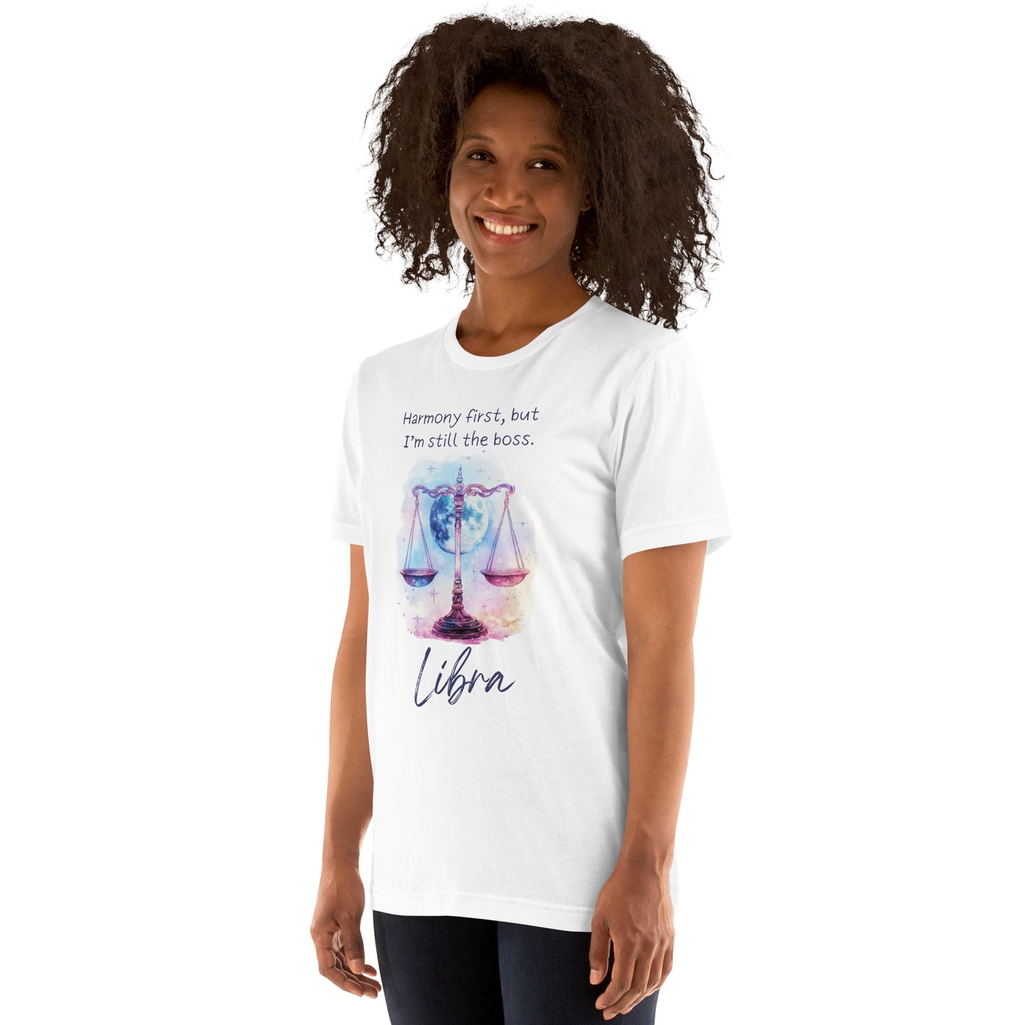 Unisex Libra Zodiac Sign T-Shirt ♎ – Astrology-inspired design, perfect for Libra-born individuals and zodiac lovers.