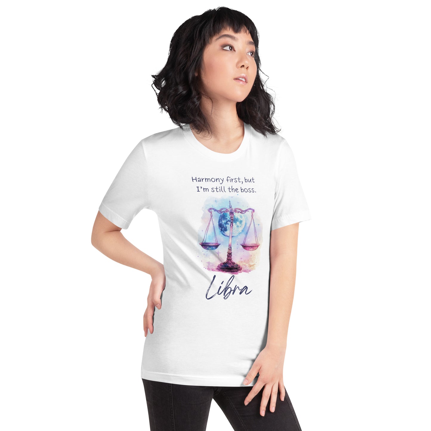 Unisex Libra Zodiac Sign T-Shirt ♎ – Astrology-inspired design, perfect for Libra-born individuals and zodiac lovers.