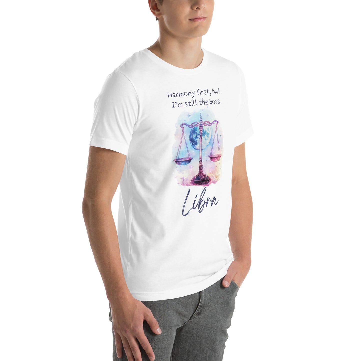Unisex Libra Zodiac Sign T-Shirt ♎ – Astrology-inspired design, perfect for Libra-born individuals and zodiac lovers.