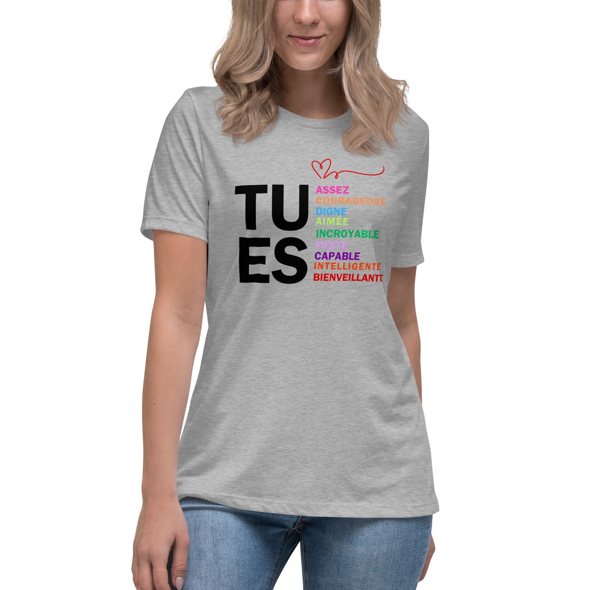 TU ES - Un T-shirt Inspirant pour Rappeler Votre Force Intérieure - T-shirt Décontracté pour Femme