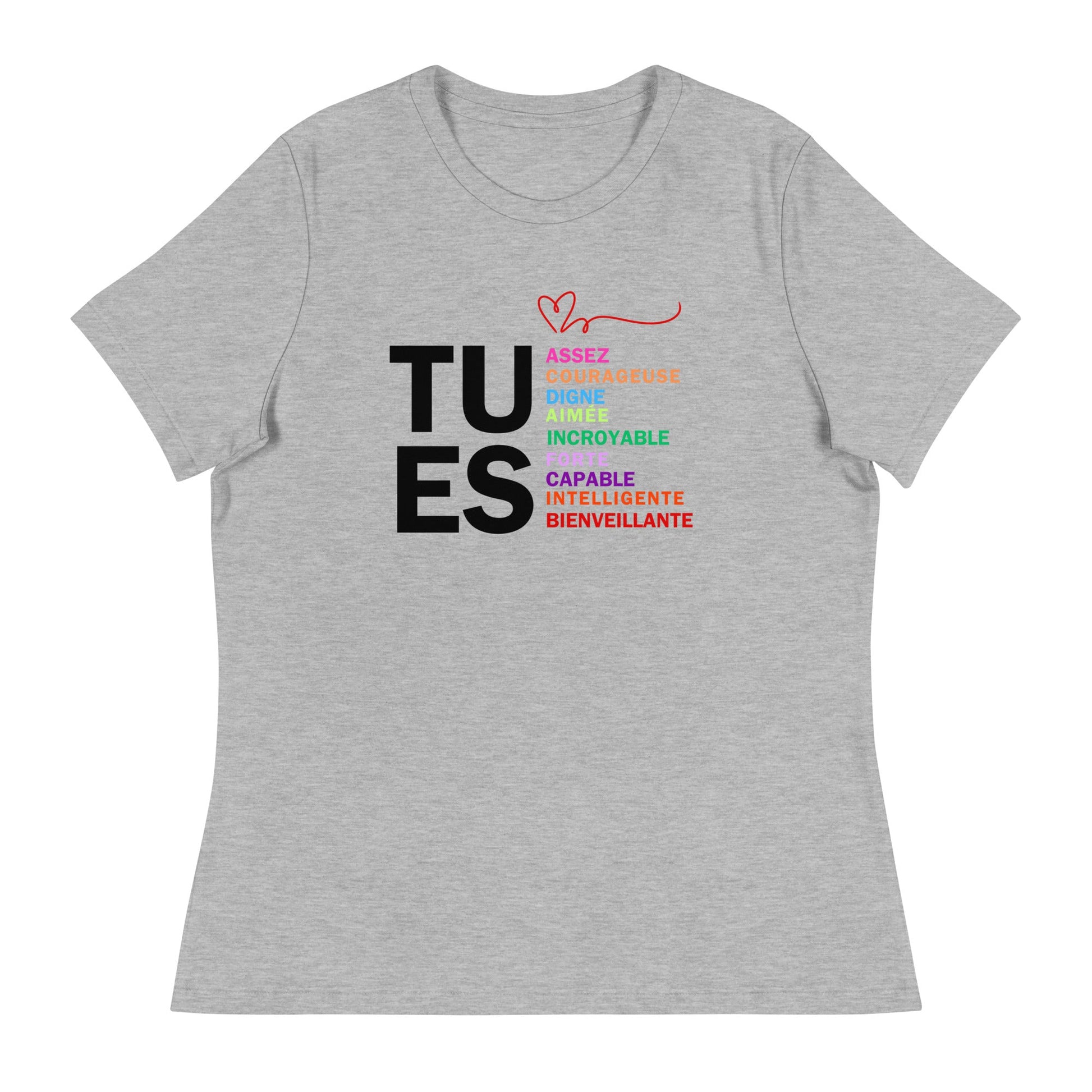 TU ES - Un T-shirt Inspirant pour Rappeler Votre Force Intérieure - T-shirt Décontracté pour Femme