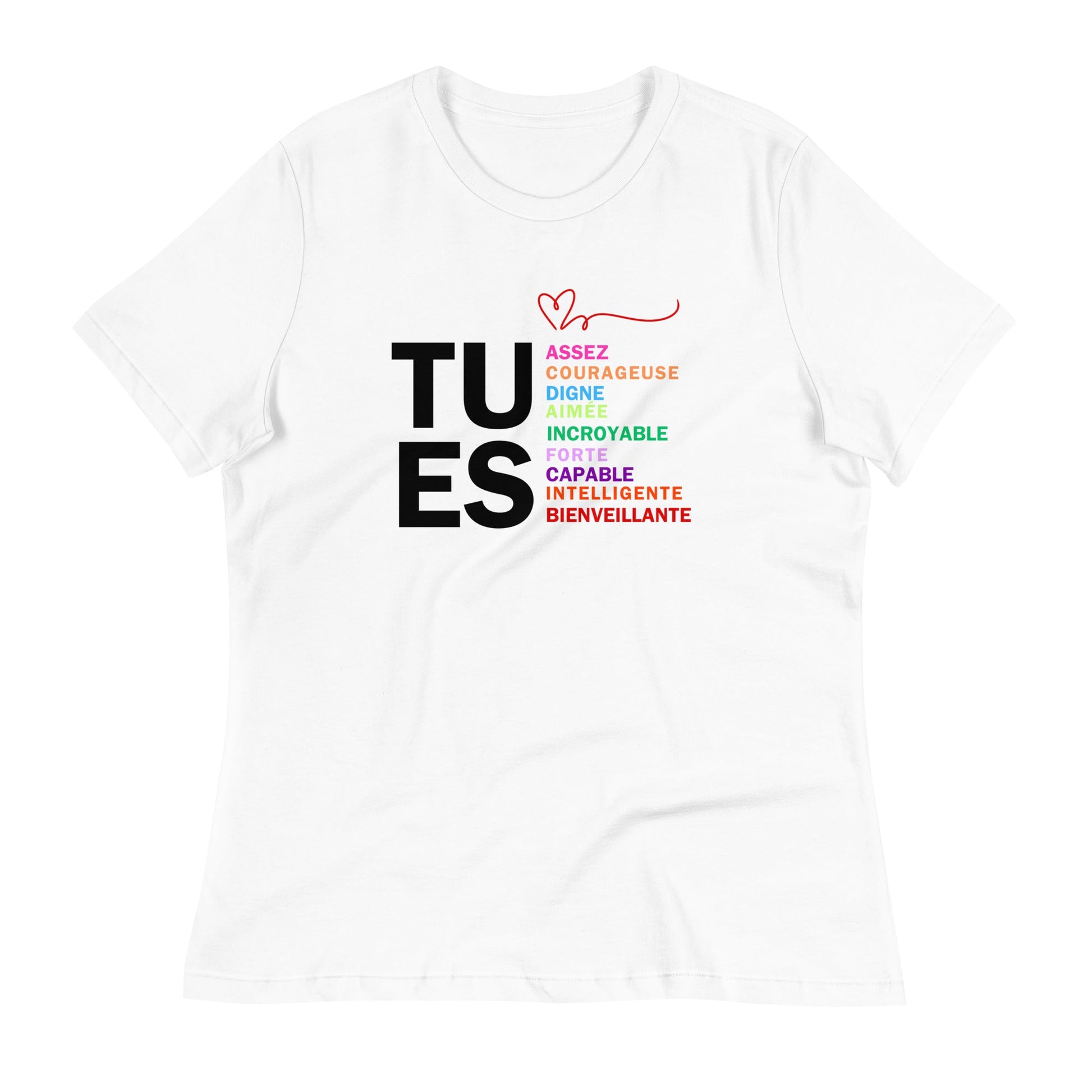 TU ES - Un T-shirt Inspirant pour Rappeler Votre Force Intérieure - T-shirt Décontracté pour Femme