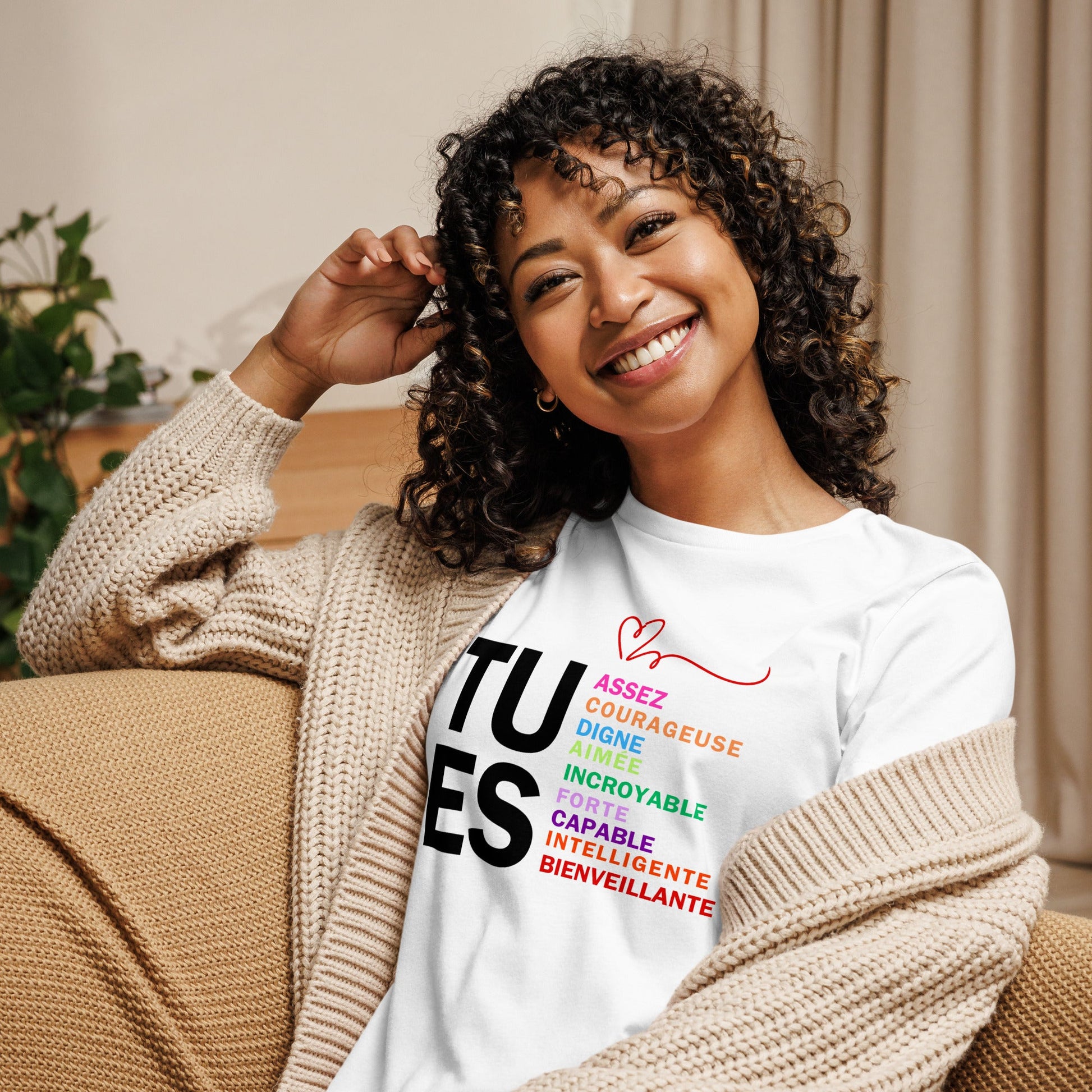TU ES - Un T-shirt Inspirant pour Rappeler Votre Force Intérieure - T-shirt Décontracté pour Femme