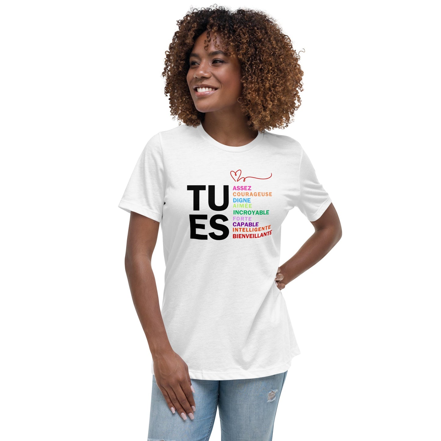 TU ES - Un T-shirt Inspirant pour Rappeler Votre Force Intérieure - T-shirt Décontracté pour Femme