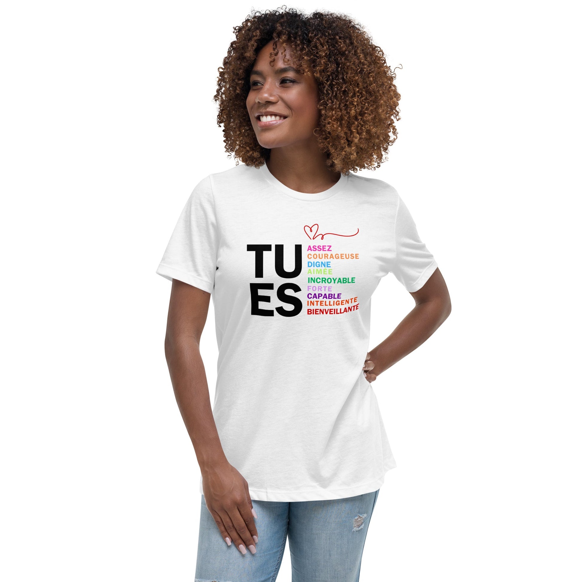 TU ES - Un T-shirt Inspirant pour Rappeler Votre Force Intérieure - T-shirt Décontracté pour Femme