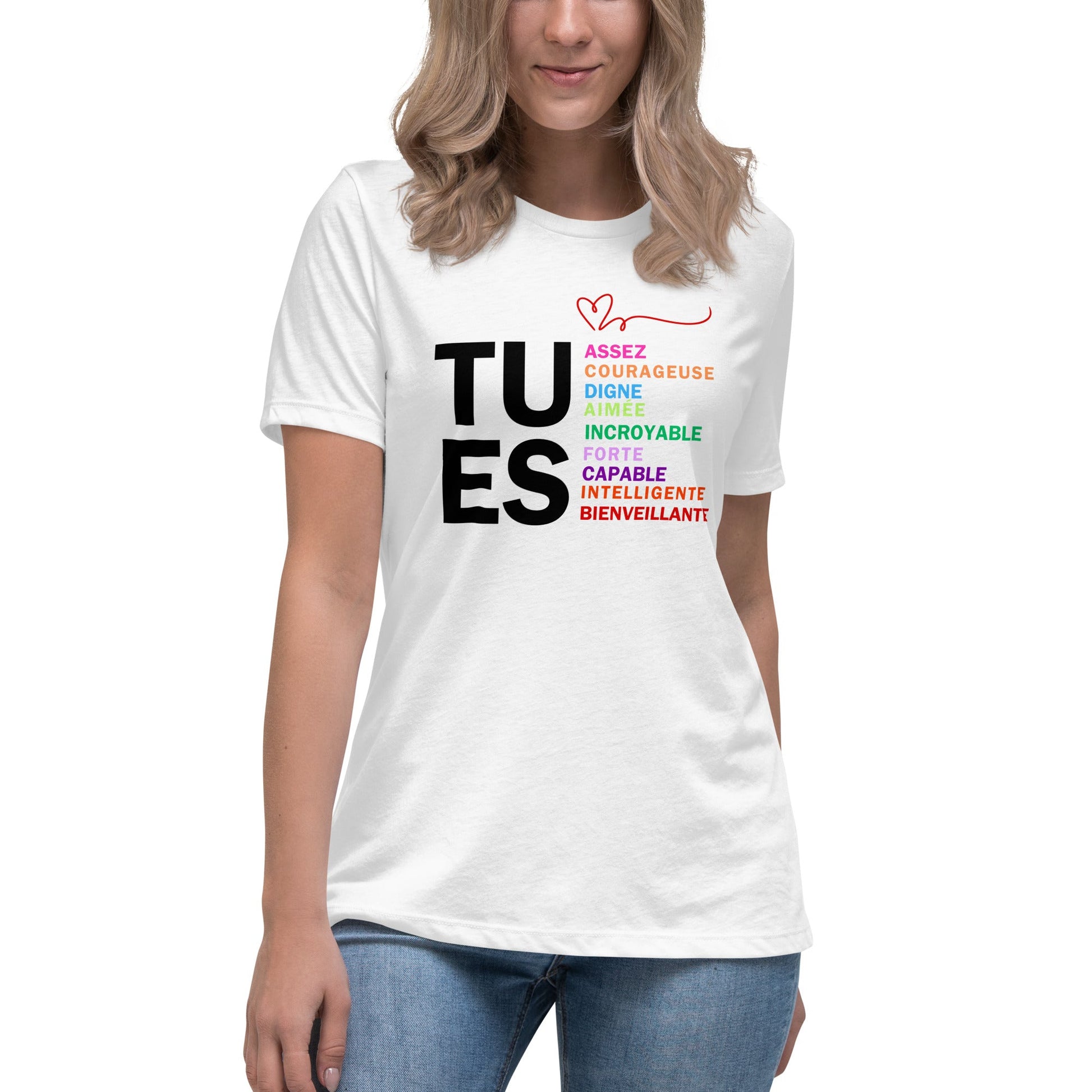 TU ES - Un T-shirt Inspirant pour Rappeler Votre Force Intérieure - T-shirt Décontracté pour Femme